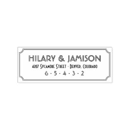 アールデコ差出人住所スタンプ ラバースタンプ