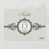 アールデコ帯ループ表番号カード ポストカード (裏面)