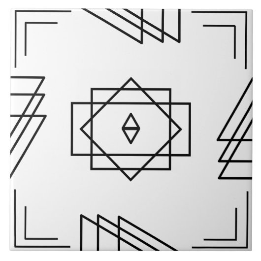 アールデコ幾何セラミックタイル タイル (正面)