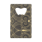 アールデコ幾何タイル贅沢。 クレジットカード栓抜き (裏面)