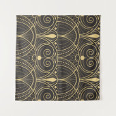 アールデコ幾何タイル贅沢。 タペストリー (正面(横))