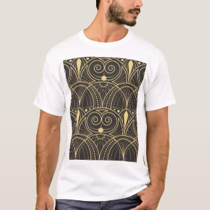 アールデコ幾何タイル贅沢。 Tシャツ
