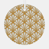 アールデコ幾何学海殻 ガラスオーナメント (裏面)