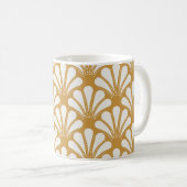アールデコ幾何学海殻 コーヒーマグカップ (正面右)