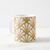 アールデコ幾何学海殻 コーヒーマグカップ (正面左)