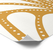 アールデコ幾何学海殻 ポスター (角)