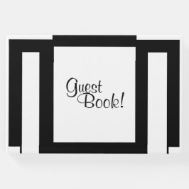 アールデコ幾何学白黒 ゲストブック