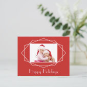 アールデコ幾何学的な休日の写真はがき シーズンポストカード (スタンド正面)