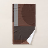 アールデコ幾何学的アート – 茶色と灰色の色合い バスタオルセット (ハンドタオル)