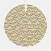 アールデコ幾何学的シームレスパターン。 ガラスオーナメント (裏面)