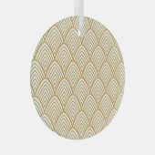 アールデコ幾何学的シームレスパターン。 ガラスオーナメント (正面右)