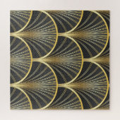 アールデコ幾何学的テクスチャイラストレーション ジグソーパズル (横)