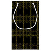 アールデコ幾何学的パターン スモールペーパーバッグ (裏面)