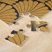 アールデコ幾何学的フローラテクスチャ ジグソーパズル (側面)