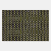 アールデコ幾何学的ラッピング紙セット ラッピングペーパーシート (正面2)