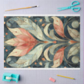 アールデコ幾何学的ロータスパターンローアリング20年代 薄葉紙 (クラフト)