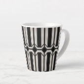 アールデコ幾何学的12ozマグカップ カフェラテマグ (右アングル)