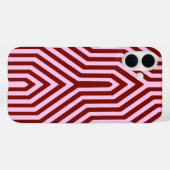 アールデコ幾何学的 – ブルゴーニュとピンク Case-Mate iPhoneケース (裏面 (横))