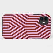 アールデコ幾何学的 – ブルゴーニュとピンク Case-Mate iPhoneケース (裏面(横))
