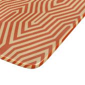 アールデコ幾何学的 – マンダリンオレンジ カッティングボード (角)