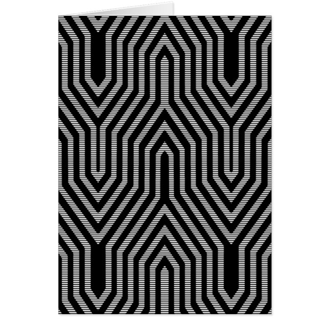 アールデコ幾何学的 – 白黒 (正面)