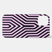 アールデコ幾何学的 – 黒とピンク Case-Mate iPhoneケース (裏面 (横))