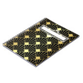 アールデコ幾何空白のプランナー/カレンダー ノートブック (左側)