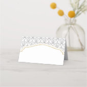 アールデコ座席表ビンテージ結婚式またはパーティー プレイスカード (正面)