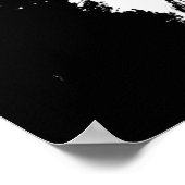 アールデコ建物白黒 ポスター (角)