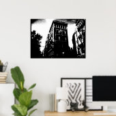 アールデコ建物白黒 ポスター (ホームオフィス)