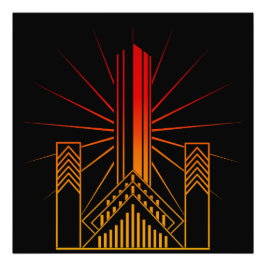 アールデコ建物 フォトプリント           