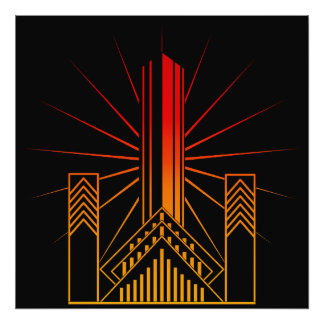 アールデコ建物 フォトプリント           