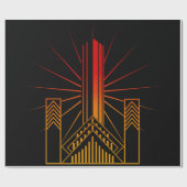 アールデコ建物 ラッピングペーパー (フラット)