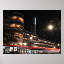 アールデコ建築美学インドネシア旅行 ポスター