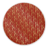 アールデコ引き出しとキャビネットノブ セラミックノブ (正面)