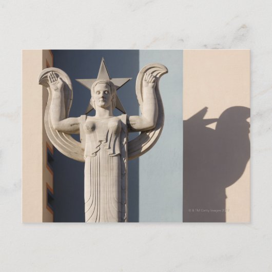 アールデコ彫刻テキサス州州フェア ポストカード (正面)