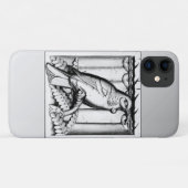 アールデコ彫刻石《鳥》ハヤブサ – シルバー Case-Mate iPhoneケース (裏面(横))