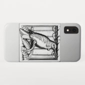 アールデコ彫刻石《鳥》ハヤブサ – シルバー Case-Mate iPhoneケース (裏面(横))