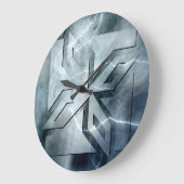 アールデコ忍者スターアイコンストーン照明オーバーレイ ラージ壁時計 (傾斜)