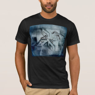 アールデコ忍者スターアイコン、銀河系稲妻オーバーレイ Tシャツ