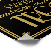 アールデコ愛は甘いプリント ポスター (角)