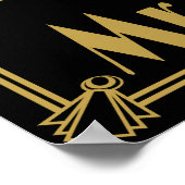 アールデコ感謝していユー表の結婚シンボルや象徴 ポスター (角)