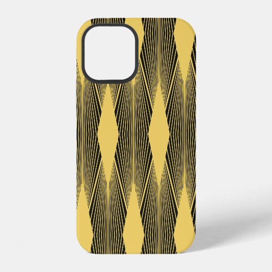 アールデコ抽象芸術のジオメトリ背景 iPhoneケース (裏面)