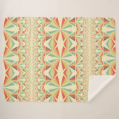 アールデコ抽象芸術の三角形パターン シェルパブランケット (正面(横))