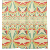 アールデコ抽象芸術の三角形パターン シャワーカーテン (正面)