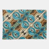 アールデコ抽象芸術アイパターン キッチンタオル (横)