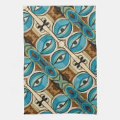 アールデコ抽象芸術アイパターン キッチンタオル (縦)