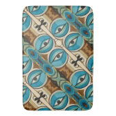 アールデコ抽象芸術アイパターン バスマット (正面縦)