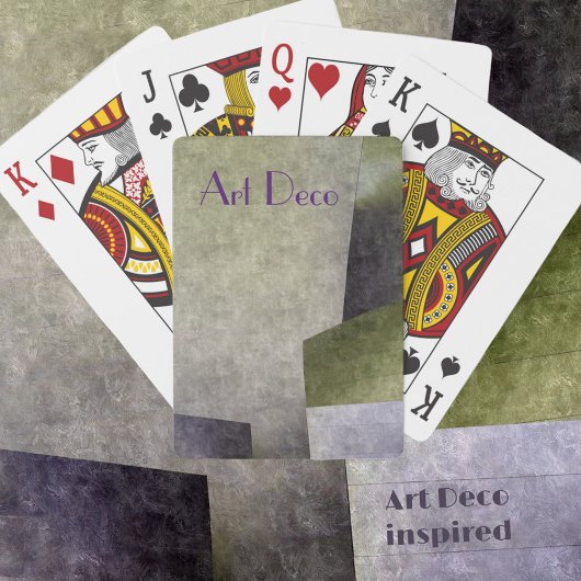 アールデコ抽象芸術グリーンパープルカスタマイズ トランプ
