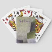 アールデコ抽象芸術グリーンパープルカスタマイズ トランプ (裏面)